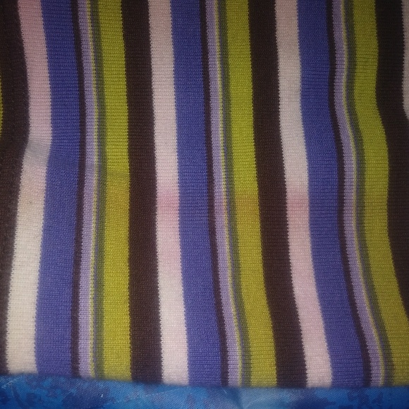 Jones NY Sport XL Y2K Purple Olive Stripe Top Plus - Picture 3 of 4